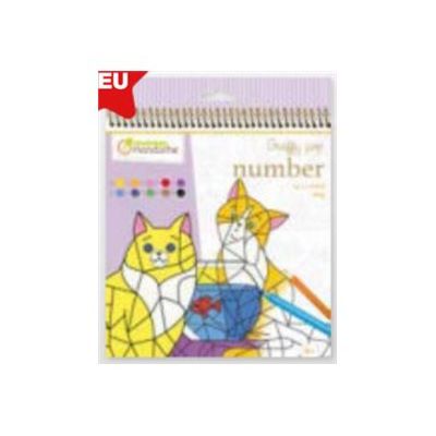 Avenue Mandarine Graffy Pop Number - Paint by number book - chats - 24 feuilles