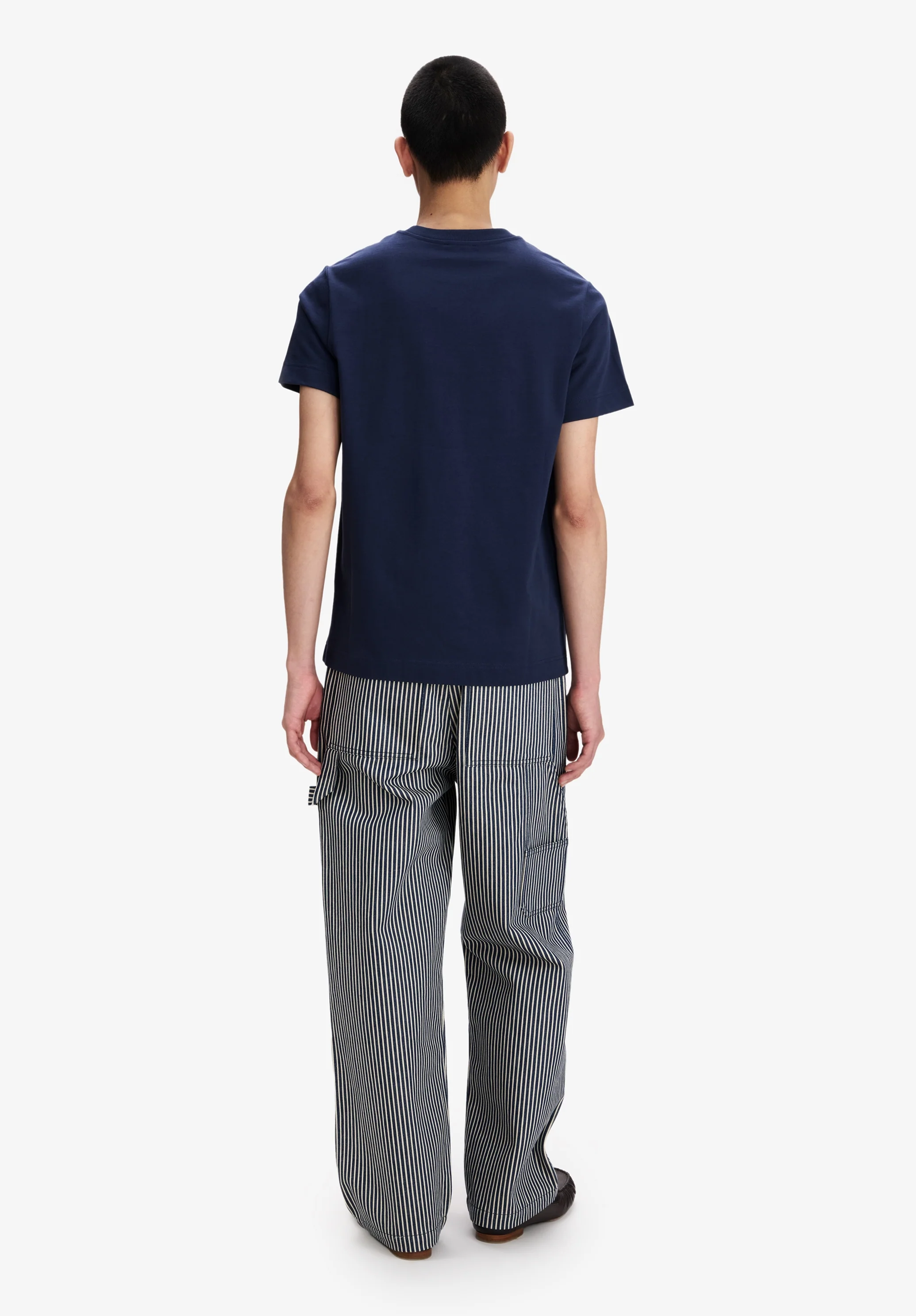 T-shirt bleu foncé en coton bio - Bleu fonce