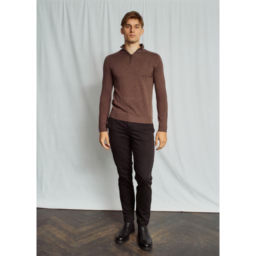 Bruun & Stengade Pelle Striktrøje, Brown, XL