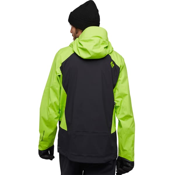 Veste de ski BLACK DIAMOND M RECON LT STRETCH SCHELL BLACK LIME GREEN
