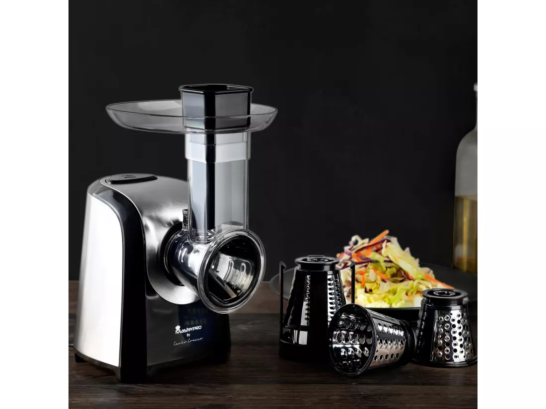 Râpe électrique Foodies à 5 vitesses de 150W en inox MasterPRO