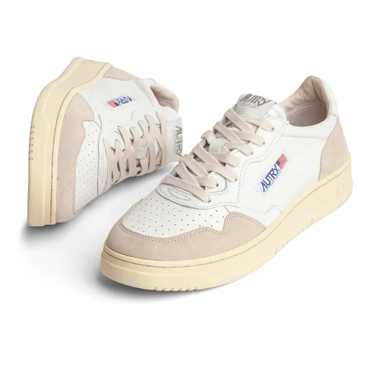 Autry Baskets Medalist Low Cuir/Suède | Blanc