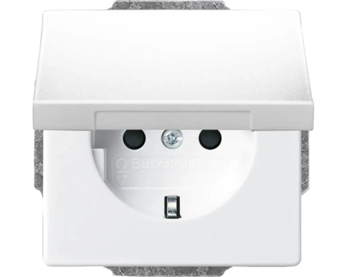 Busch-Jaeger 20 EUK-84 stopcontact met klapdeksel Future Linear studiowit