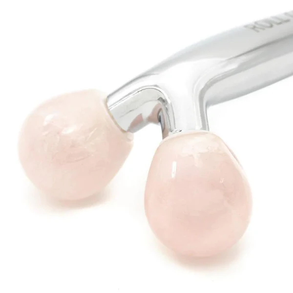 Roll-on Jade Double V Shape en Quartz Rose 16 X 6 cm