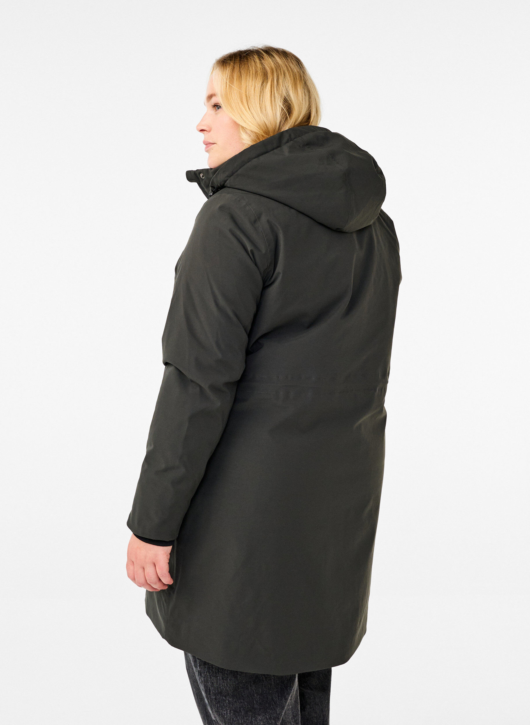 Funktionel parka vinterjakke med hætte