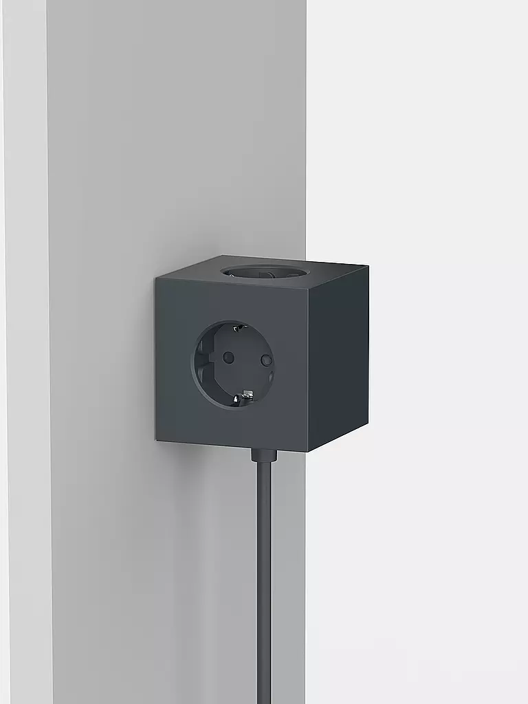 AVOLT Mehrfachsteckdose Square 1 F 1.8MT Stockholm Black schwarz