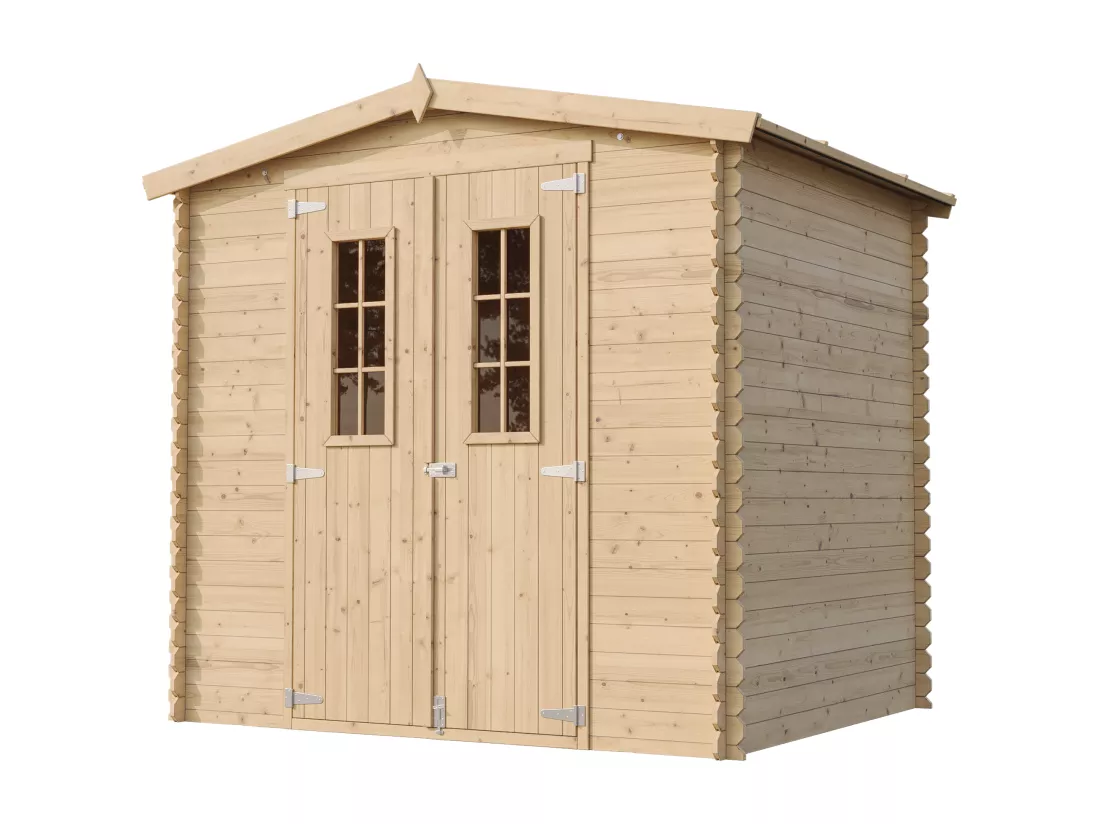 Abri de jardin en bois AVEC SOL TRAITÉ - I236xL226xH218 cm/ 4.33 - TIMBELA M369C+M369G