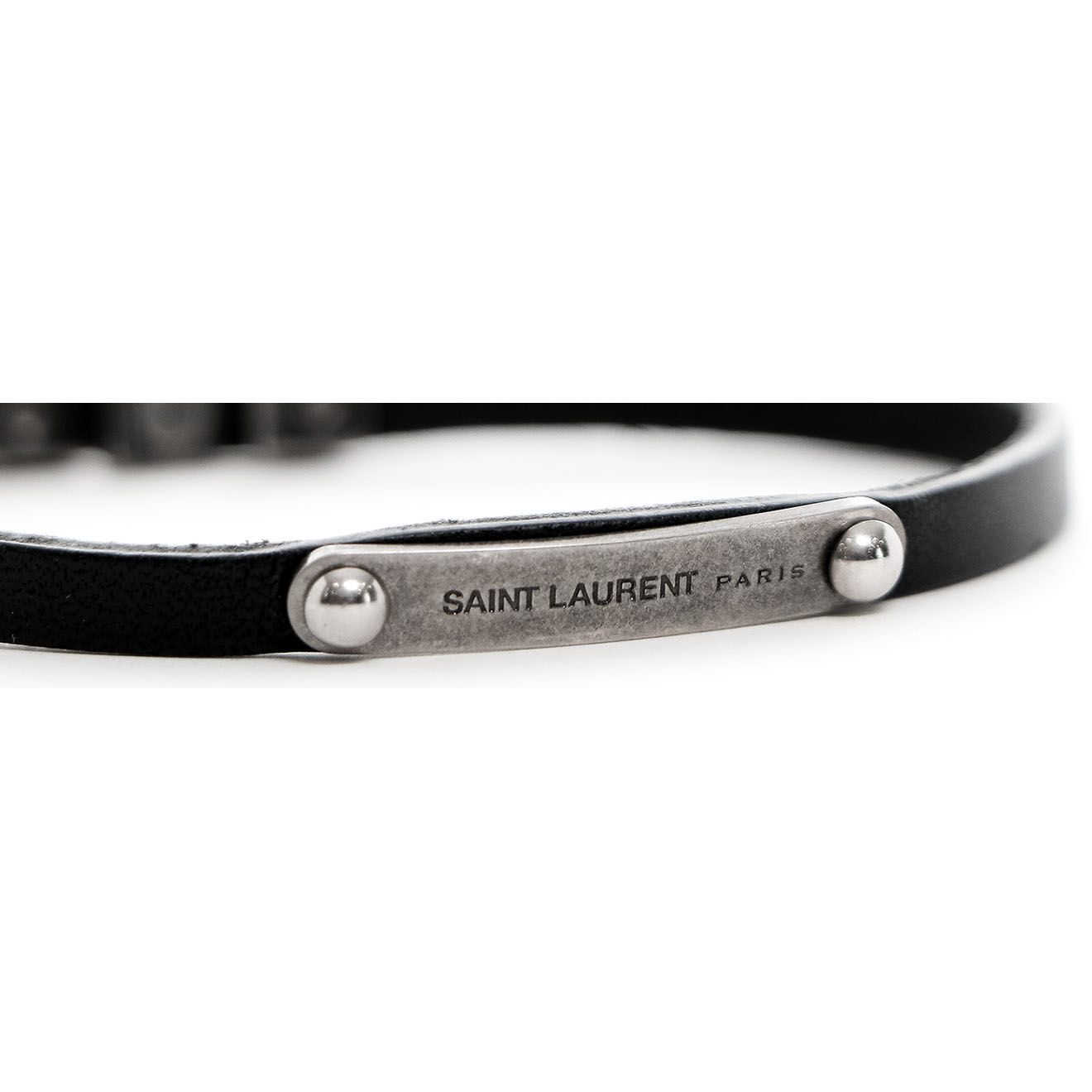 Saint Laurent Bracelet en Cuir noir - Neuf sans étiquette