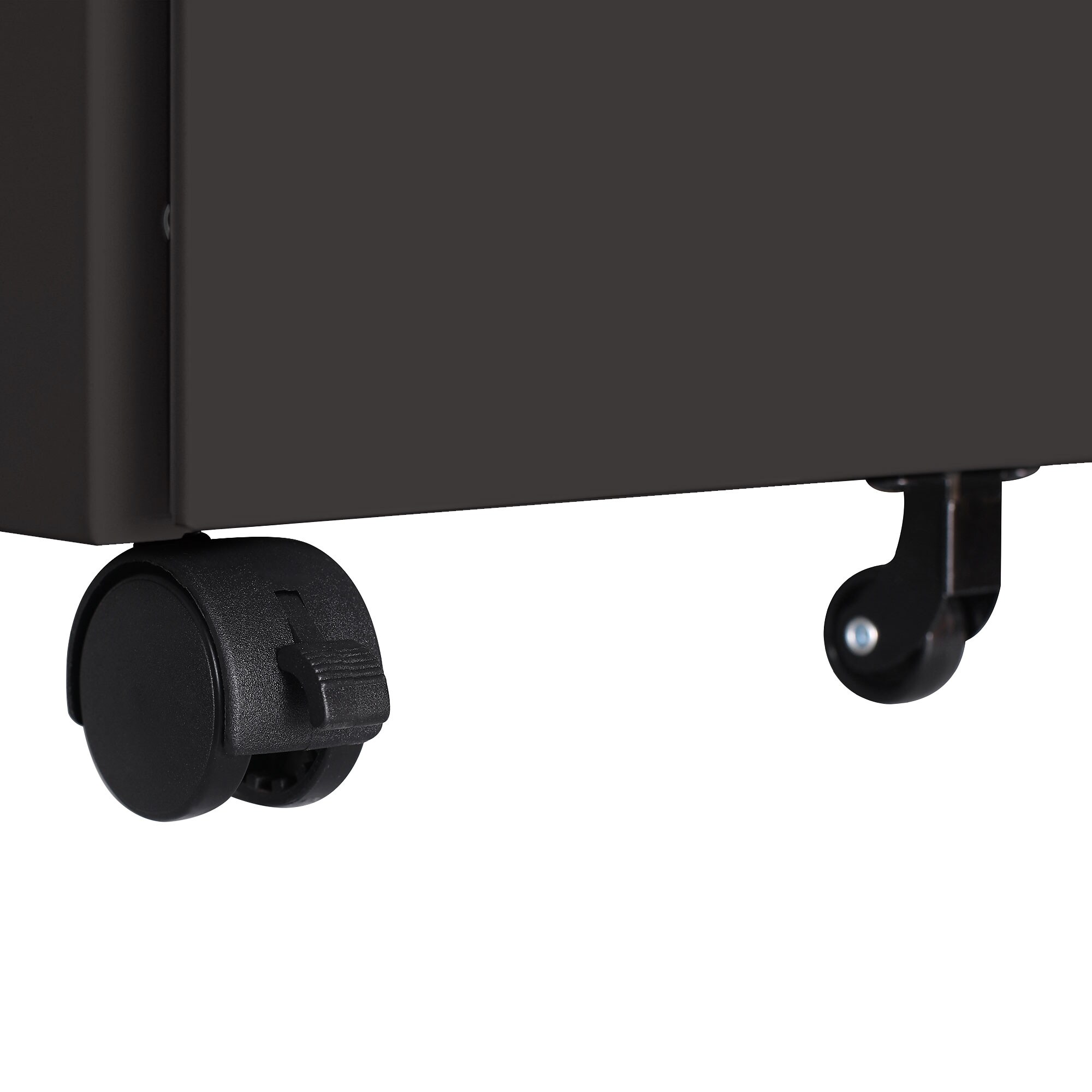 Makika Rollcontainer abschließbar mit Schubladen und Rollen 39x50x60cm in Schwarz