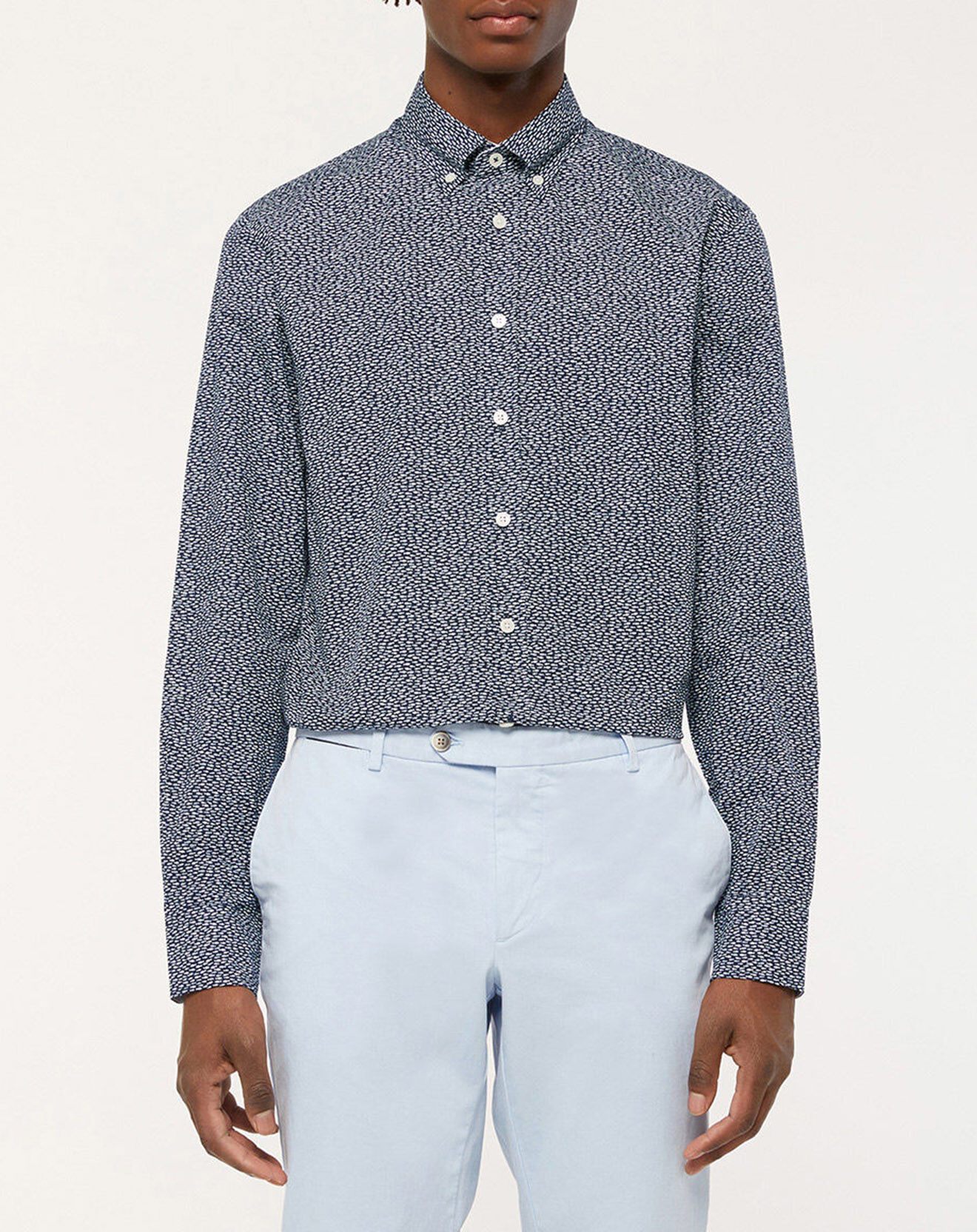 Hackett London Chemise Slim Fit imprimée bleue