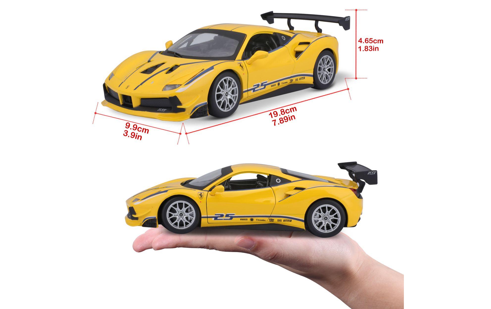 Ferrari Racing 488 Challenge Gelb 1:24Sammlermodell im Massstab 1:24