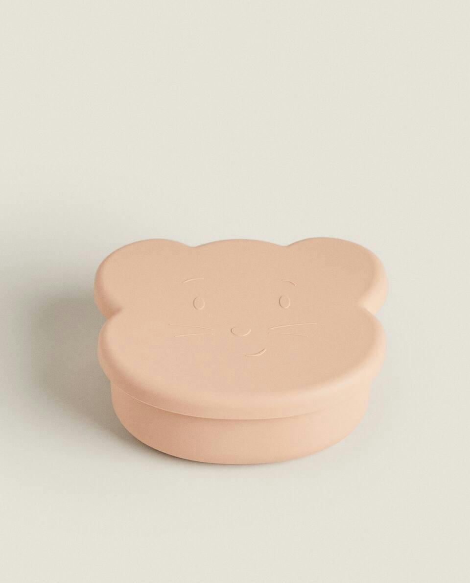 Lancheira de silicone em formato de rato