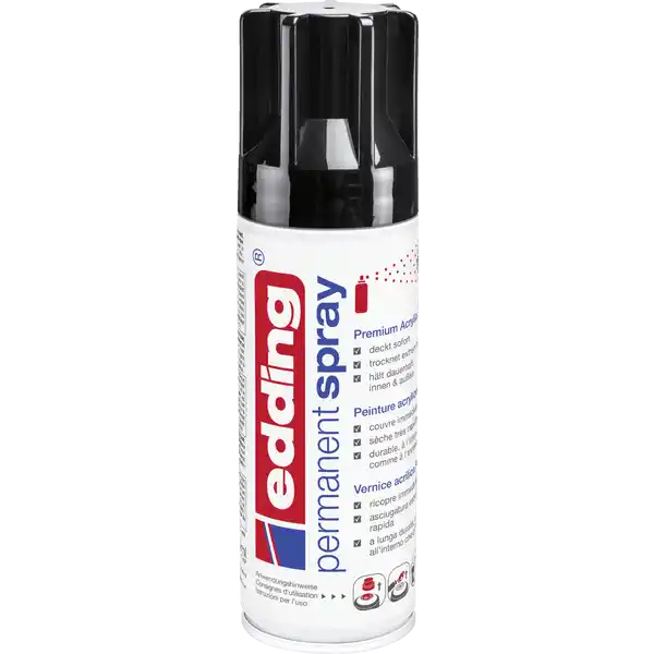 Permanentspray Premium-Acryllack tiefschwarz glänzend
