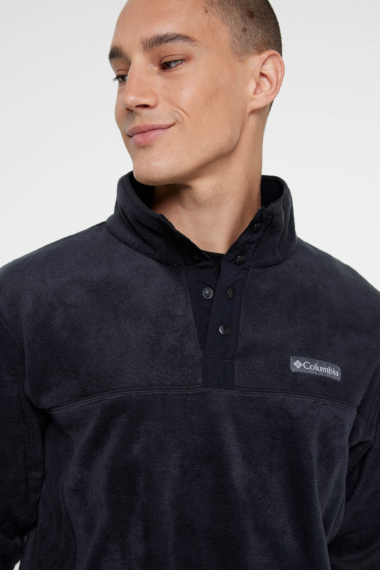 Jaqueta de lã polar masculina Columbia™ Steens Mountain™ com fechamento de meio botão