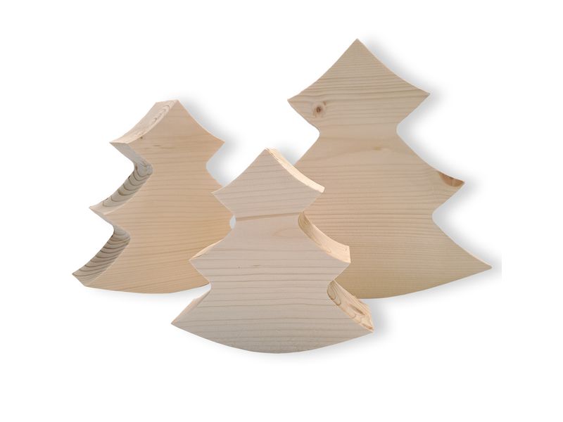 Holz Zollhaus Aufsteller Massivholz Tannenbaum klein Bastel- und Dekomaterial