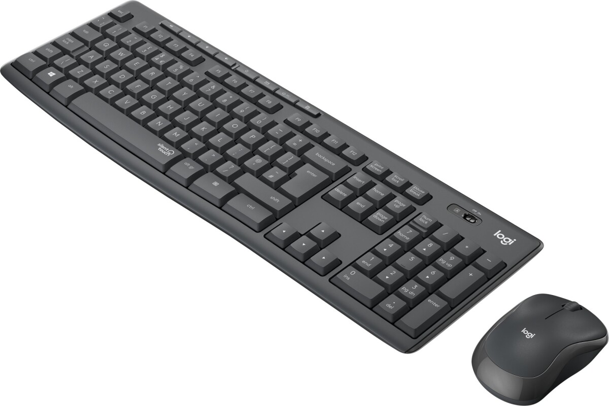 Logitech - Mk295 Silent - Trådløs Mus Og Tastatur - Sort