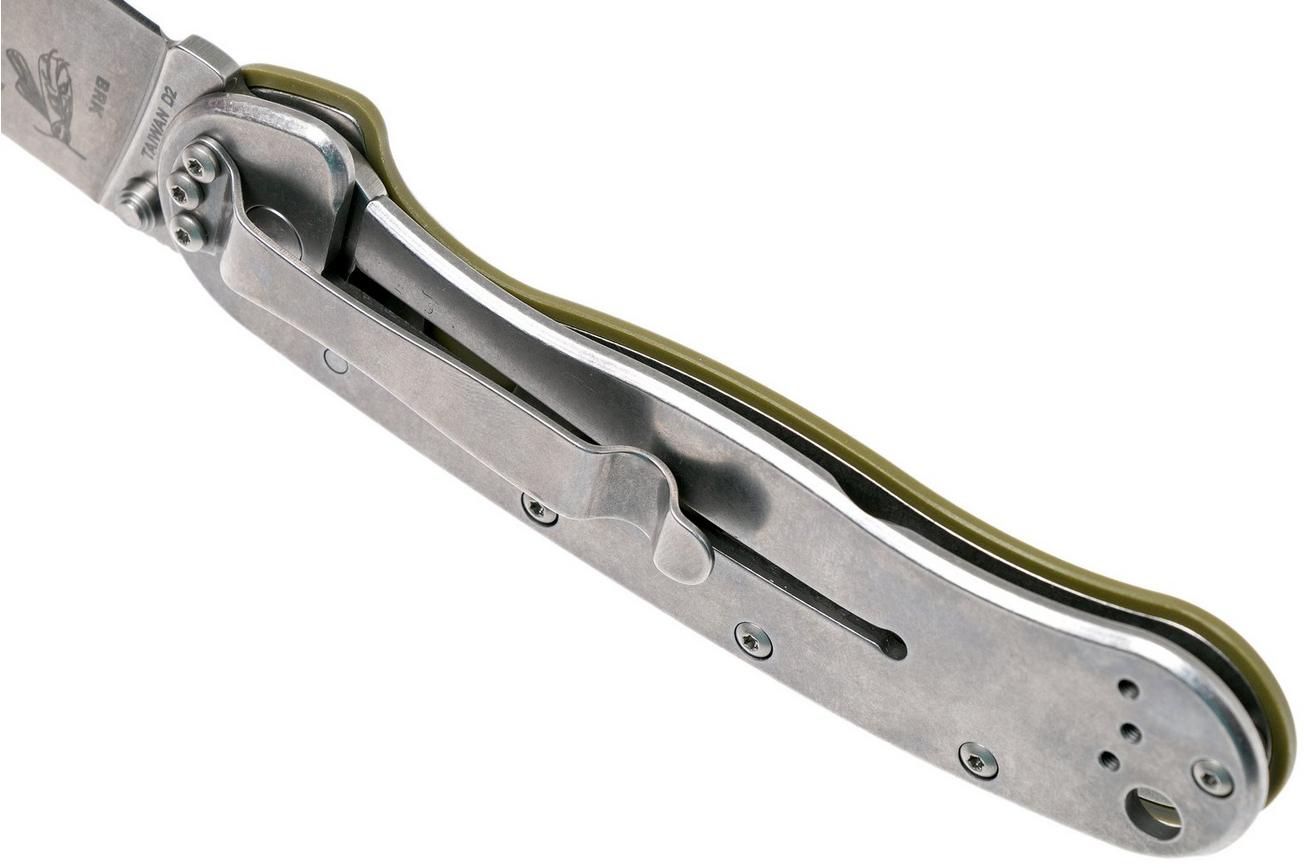 ESEE Avispa zakmes, stonewashed D2 blade, OD Green handle BRK1302OD