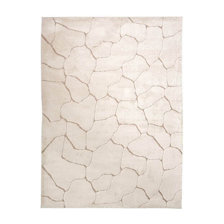 Scandinavisch vloerkleed - Yune Stone Creme | Zacht