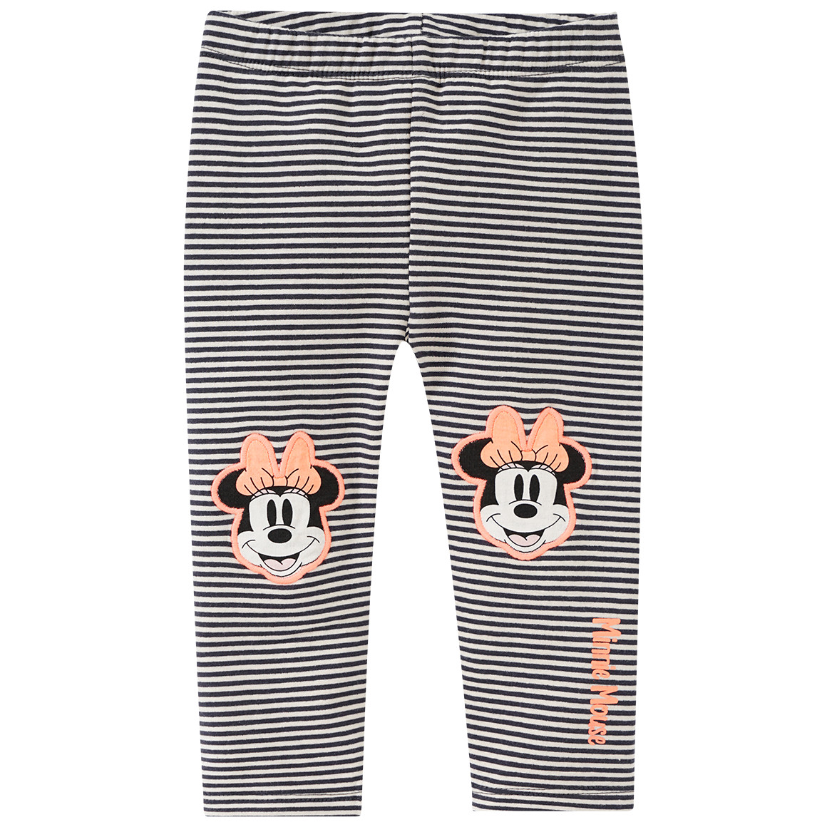 Topomini Minnie Maus Leggings mit Streifen dunkelgrau / weiss