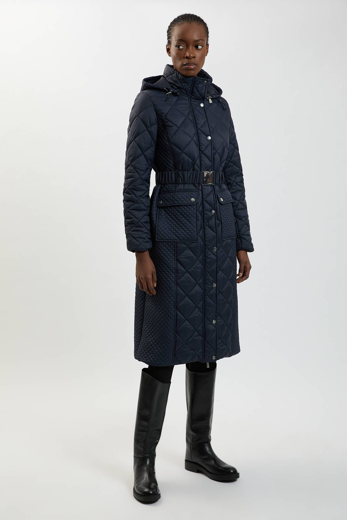KarenMillen Manteau Long Matelassé à Casynthétiqueche