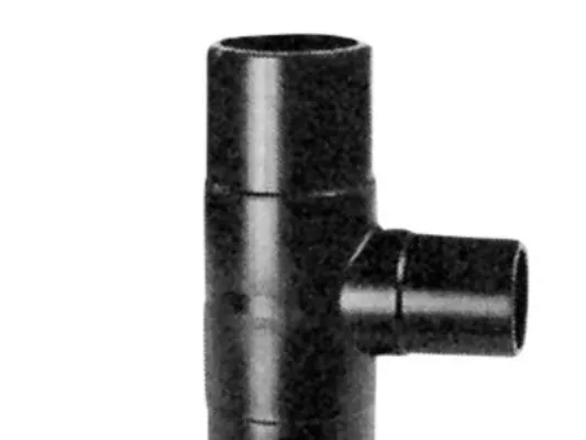 PE T-stykke 90° 225x90mm PN10 - PE100-SDR17. GF