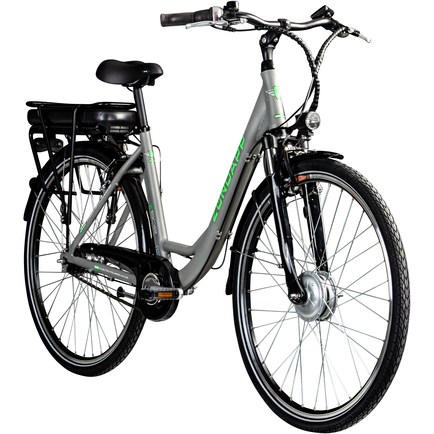 Zündapp Elektro Hollandrad Z502 - grau-grün - 28