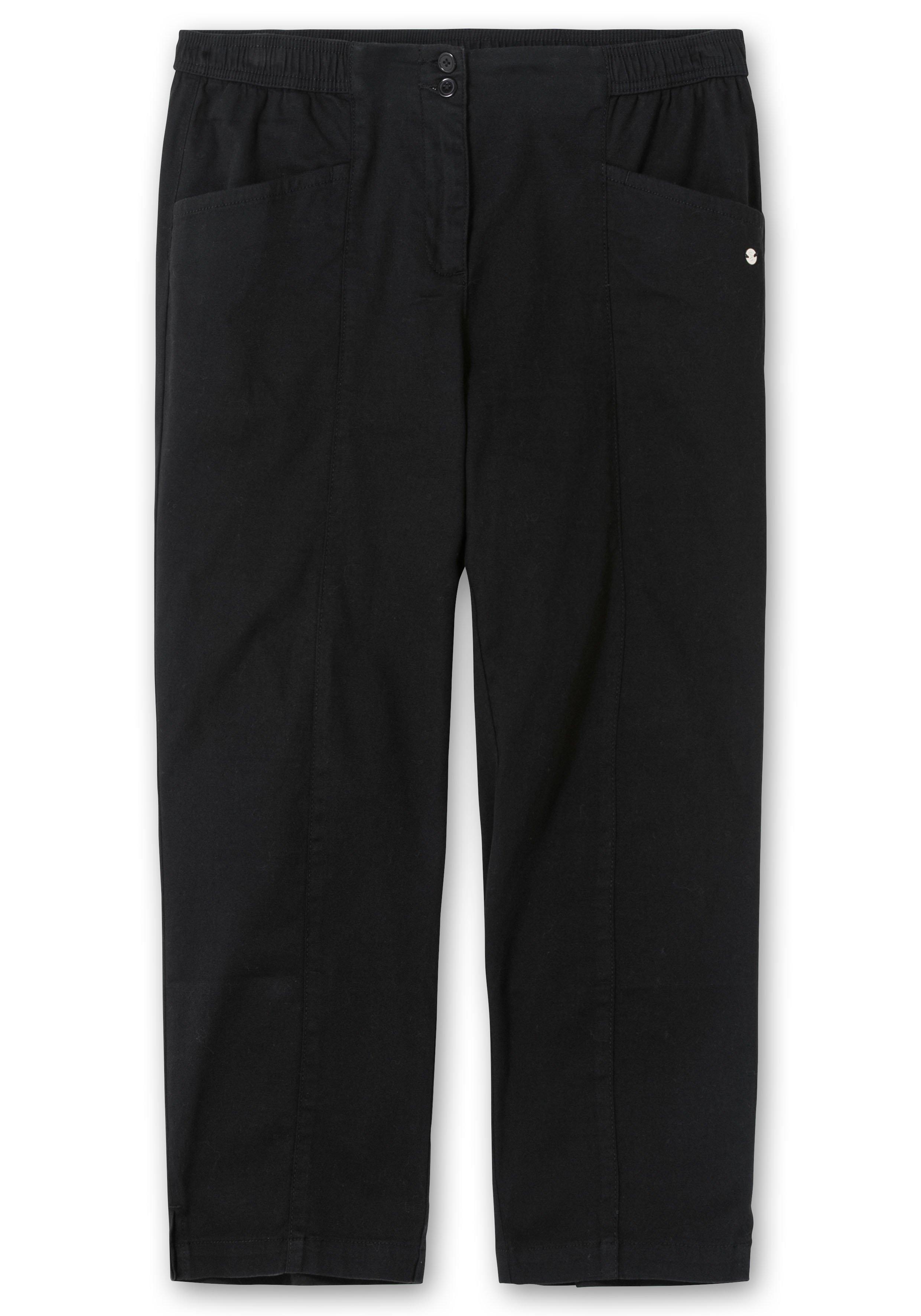 Gerade Twillhose in Curvy-Schnitt PIA, mit Biesen vorn