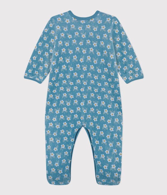 Pyjama bébé fleurs en velours
