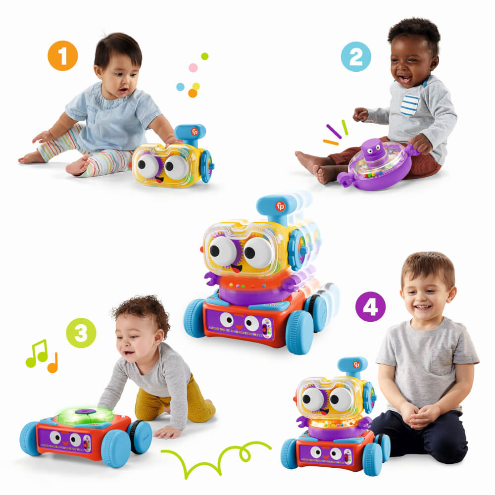 Mattel HCK39 Fisher-Price Robi der 4-in-1 Lernroboter