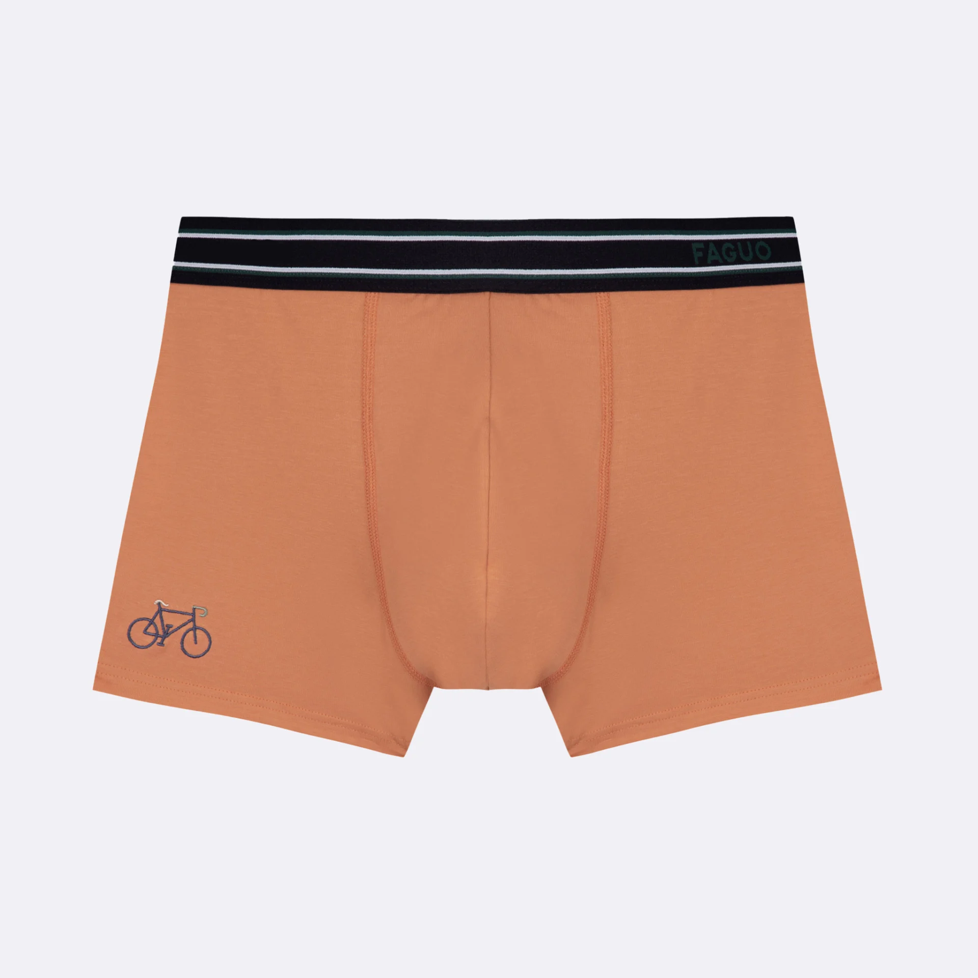 Boxer orange & bleu coton et coton recyclé - modèle boxer x3