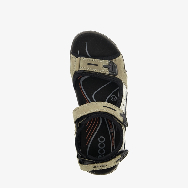 ECCO Off Road leren heren sandalen zwart/groen