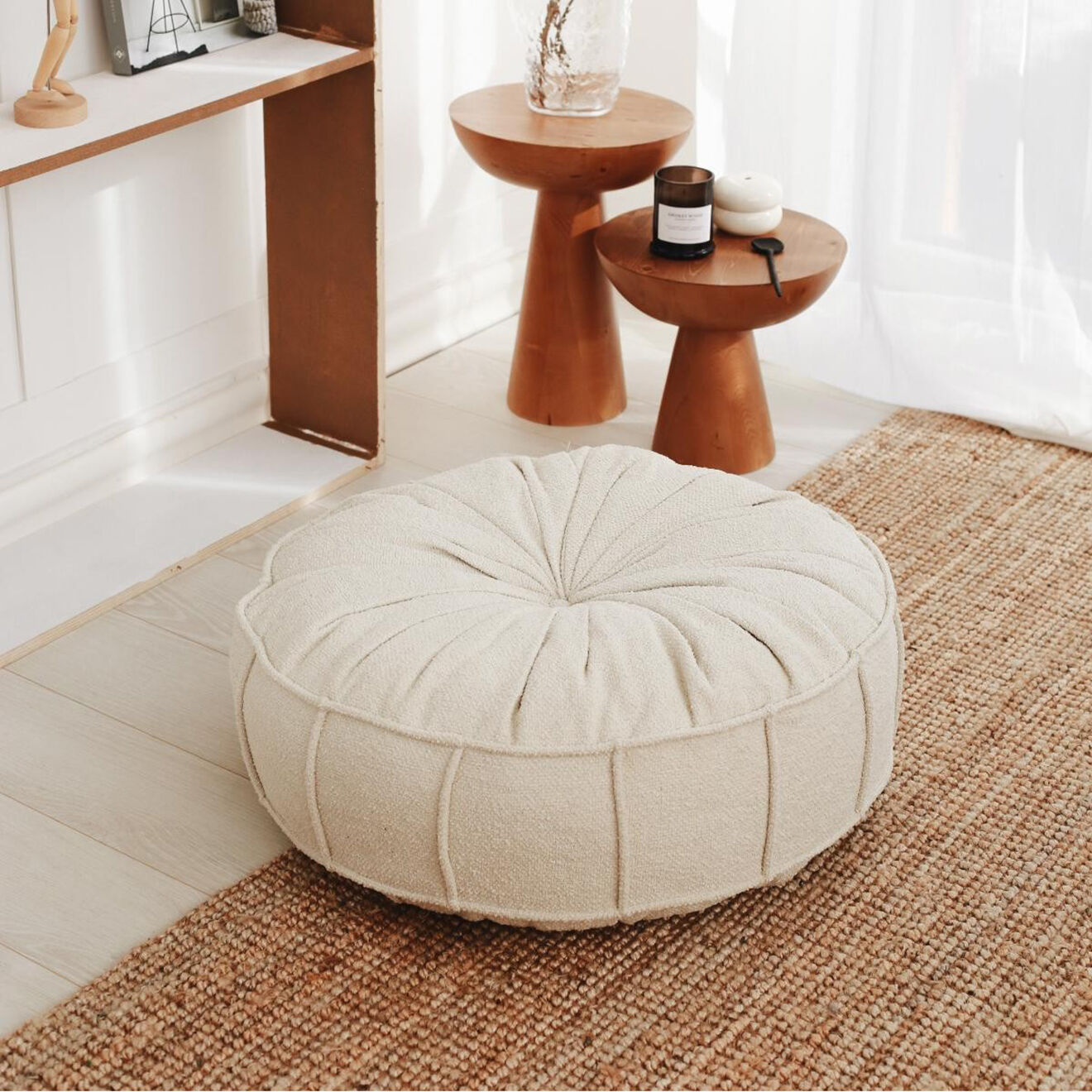 Homitis Coussin de sol Foldy écru - 186x26x93 cm
