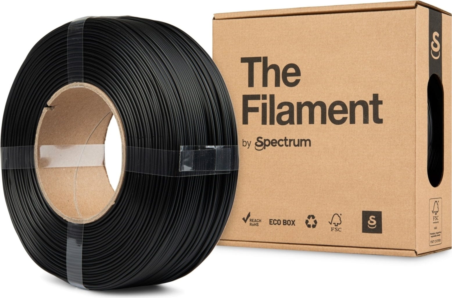 The Filament  Refill ASA Midnight Black, 1,75 mm / 1000 g    Wetterfest, UV-beständig, formstabil & ohne Spule in Midnight Black
