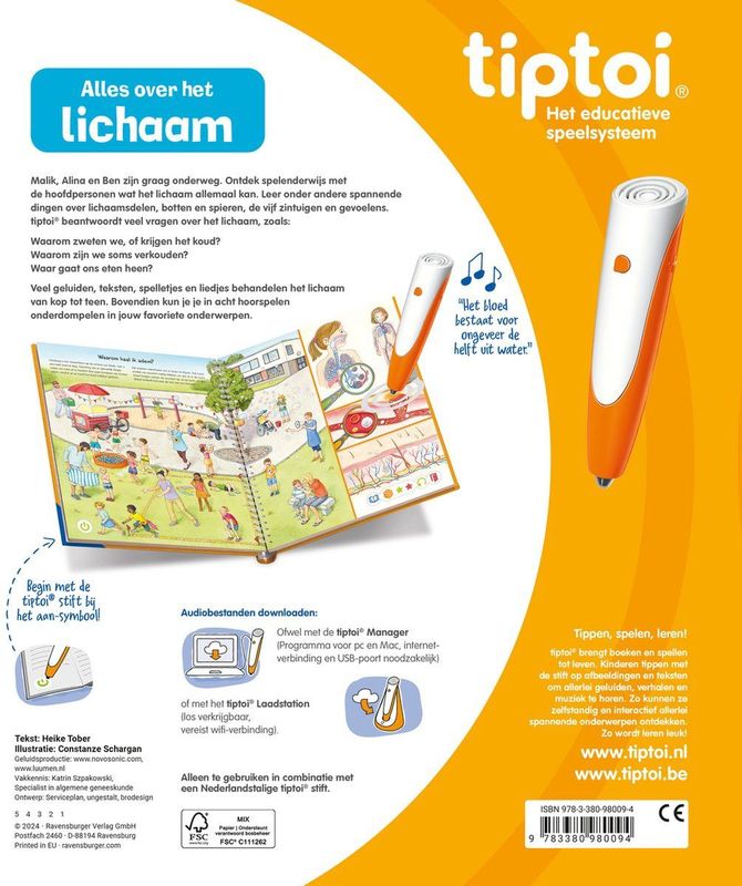 Ravensburger - Tiptoi® Boek - Alles Over Het Lichaam - Educatief