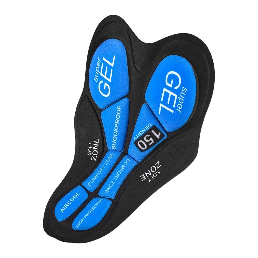 (Gr. XL) Gepolsterte Herren Fahrrad Radhose Gel Polster (Taille 75cm) - Schwarz / Grau