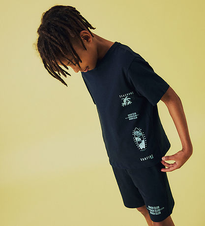 Name It T-Shirt - NkmHirlan - Dark Sapphire m. Print