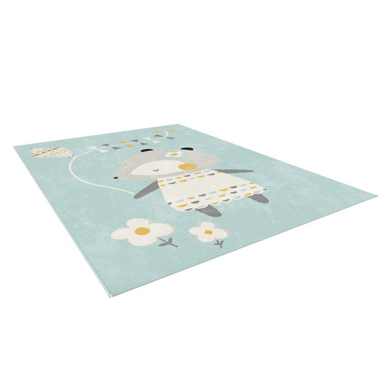 Tapis chambre d'enfant - lily fox - bleu - 120 x 170 cm