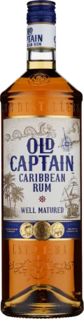 OLD CAPTAIN CARIBBEAN BROWN RUM 1LTR