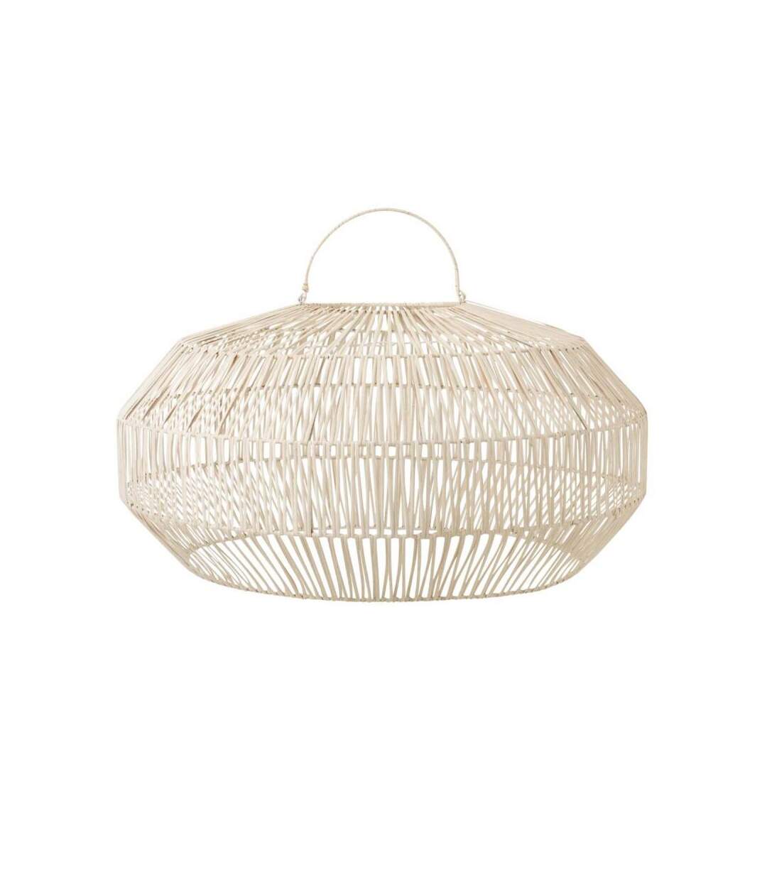 Paris Prix - Abat-jour Déco rotin 82cm Blanc