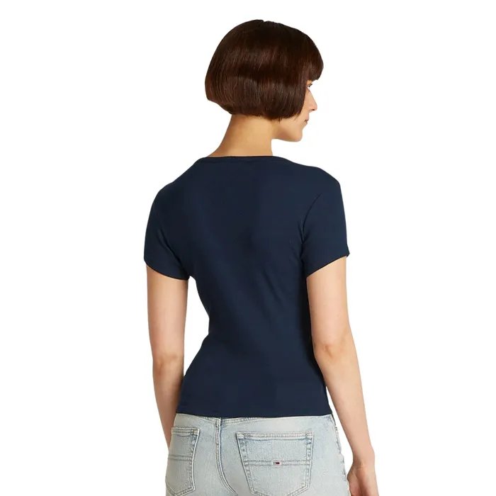 Tommy Hilfiger Slim Button Ribbed Shirt Dames
