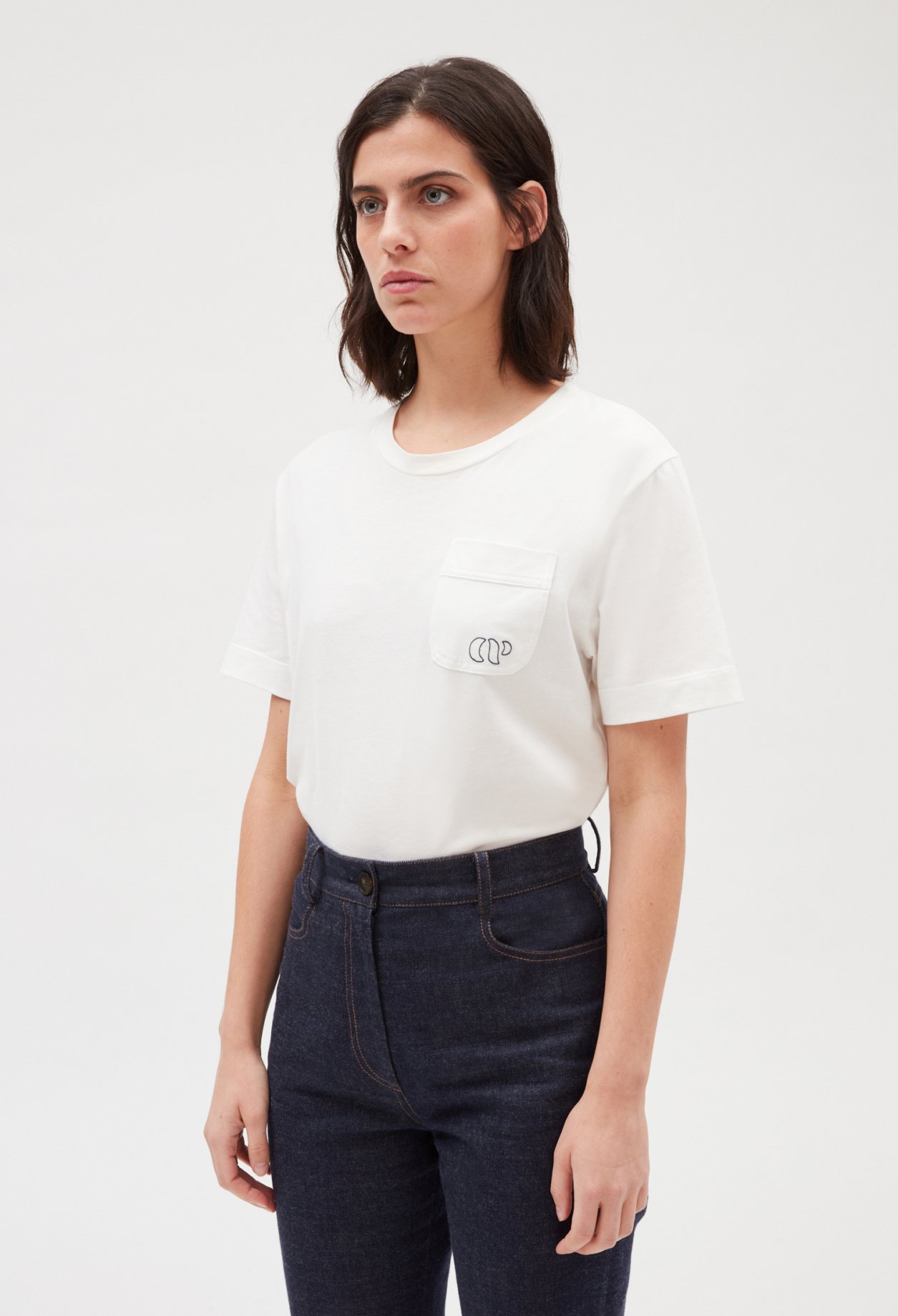 T-shirt manches courtes ecru