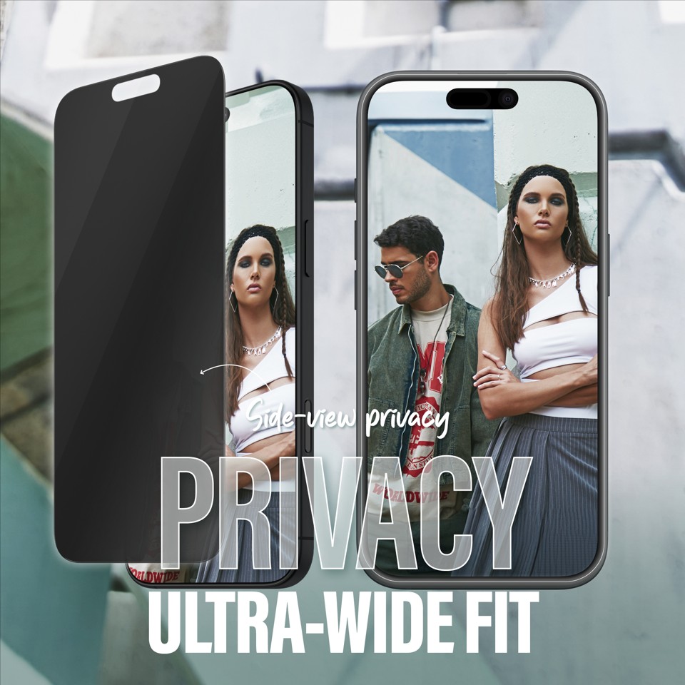 SAFE - PanzerGlass - Skærmbeskyttelse Privacy - iPhone 16 Pro Max - Ultra Wide Fit