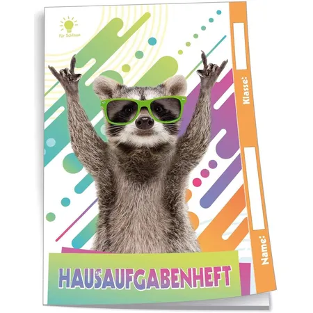 Trötsch Hausaufgabenheft für Schlaue Waschbären, DIN A5