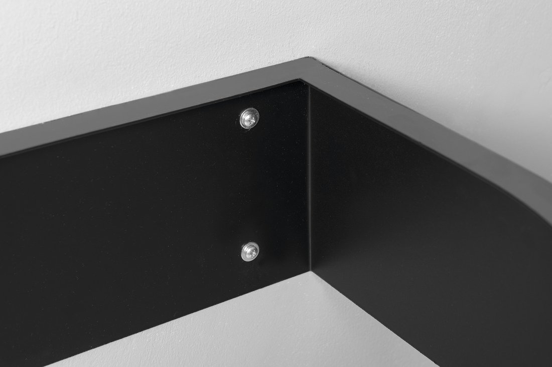 Sapho Pulse wastafel met console mat zwart 75x45cm rechts