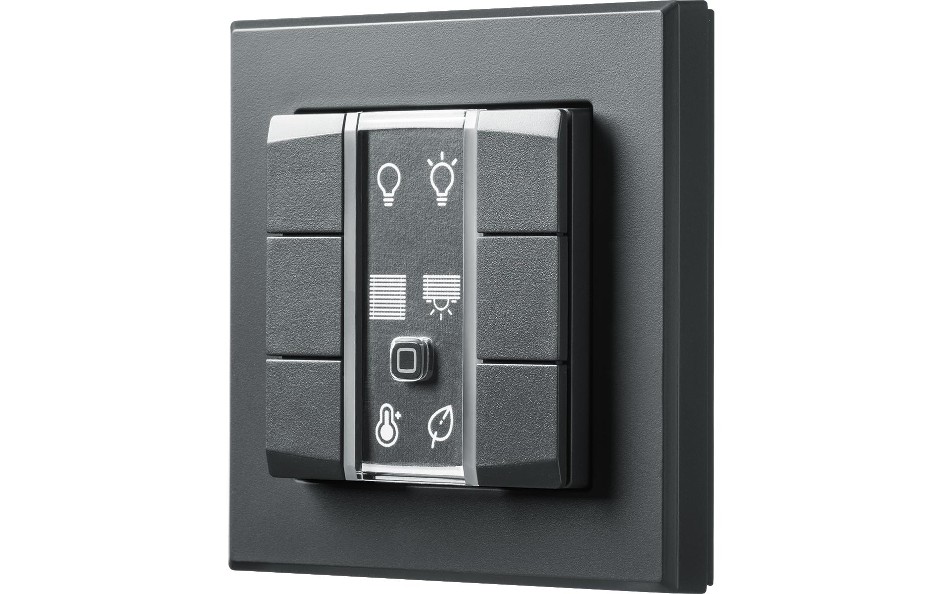 Smart Home Wired Wandtaster 6-fach, AnthrazitWandtaster mit 6 Tasten fürs Smart Home HmIPW-WRC6, HmIPW-WRC6-A