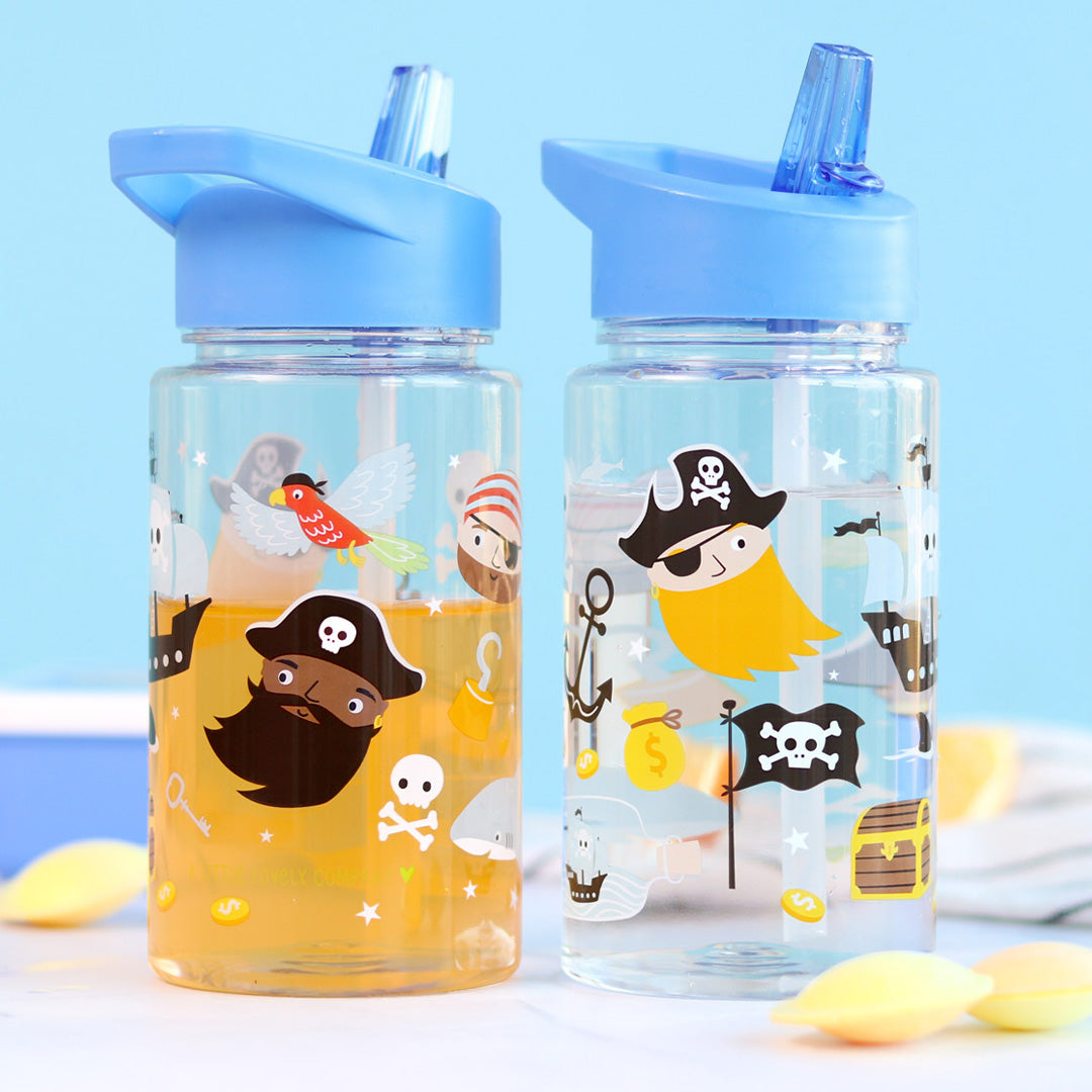 A little lovely company drinkfles met rietje - piraten - 450 ml