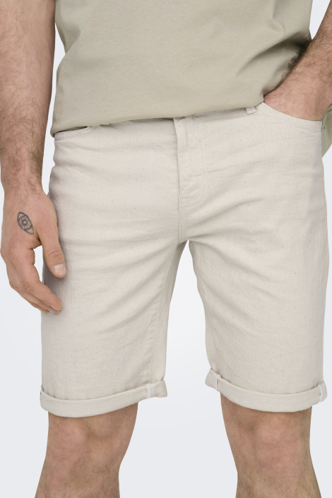 Only & Sons ecru heren korte broek