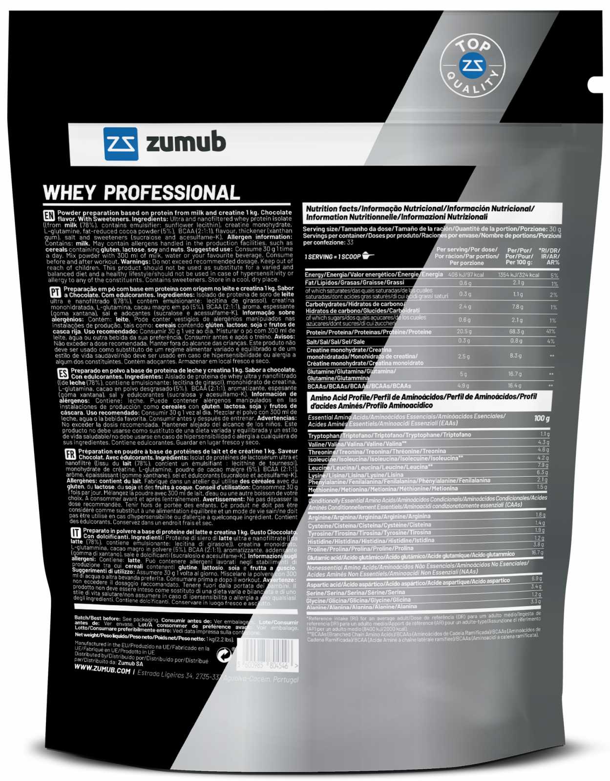 Zumub Professional Whey Protein 1kg