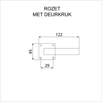 Karwei deurkruk set Jean vierkant rozet messing glans