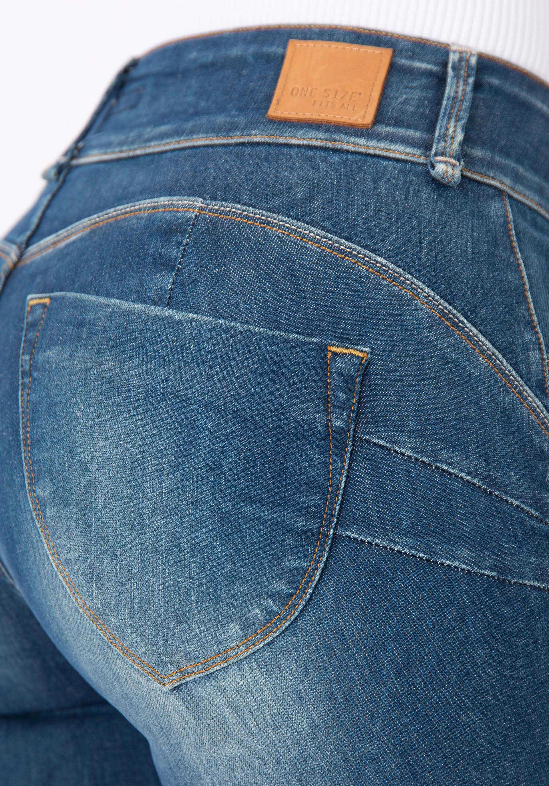 Jeans One Size Double-up Skinny Cintura Alta
